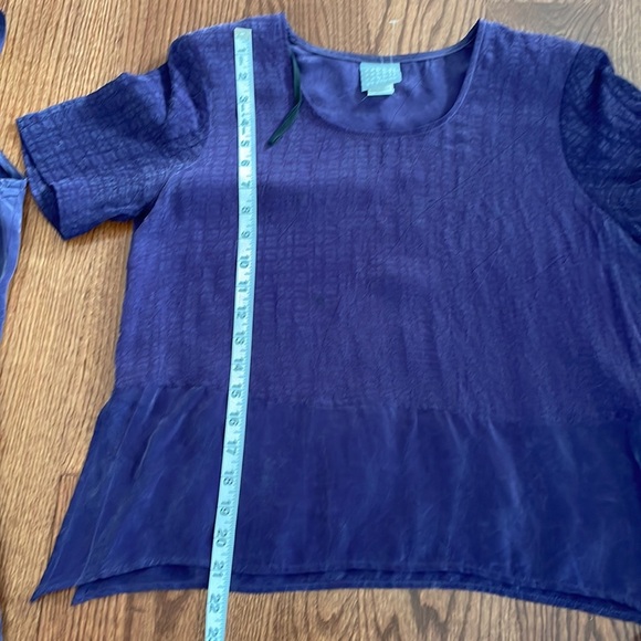 Vintage RABBIT DESIGNS MAXI 2 piece dress flare with topper purple washed size 8 - Picture 12 of 13